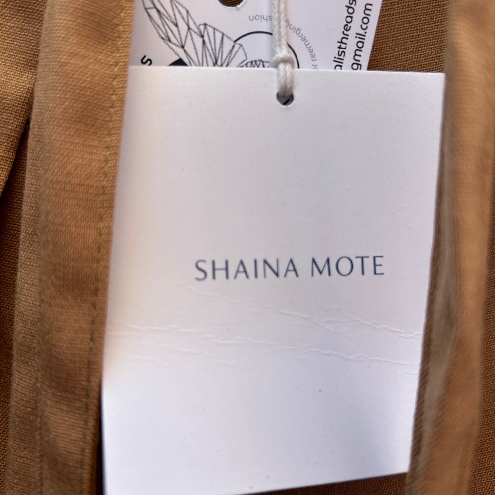 shaina mote tan wide leg wool blend tie pant - nwt - Picture 5 of 7